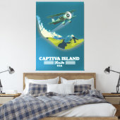 Captiva Island Florida USA Karte Leinwanddruck (Insitu (Schlafzimmer))