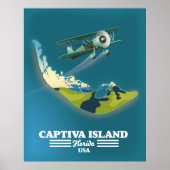 Captiva Island Florida USA Karte Poster (Vorne)