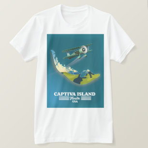 Captiva Island Florida USA Karte T-Shirt