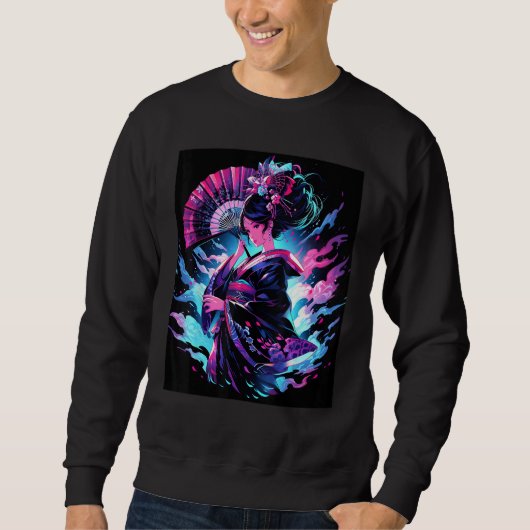 Captivating Geisha Essence of Grace Graphic Sweatshirt (Vorderseite)