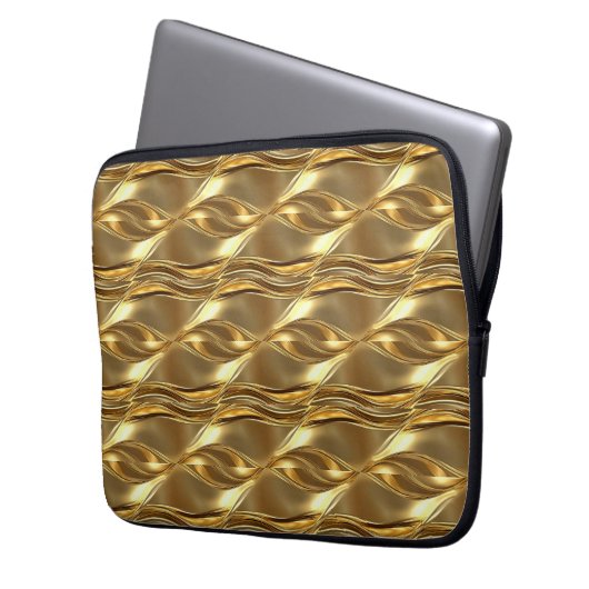 Captivating gold pattern laptopschutzhülle (Vorderseite Links)