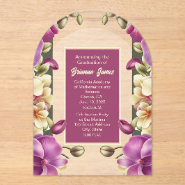 Captivation Orchids Akryllischer Abschluss Einladu Acryleinladungen