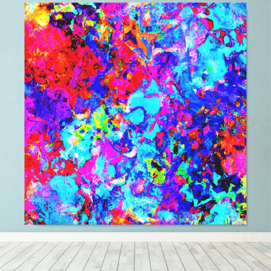 Captivierende Farbschemas Abstrakter Muster Leinwanddruck (Insitu (Holzboden))