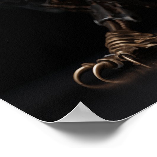 Captivierendes Adlermodell aus Schrott Poster (Ecke)