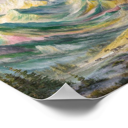 Captivitative Bergwelt Malerei Poster (Ecke)