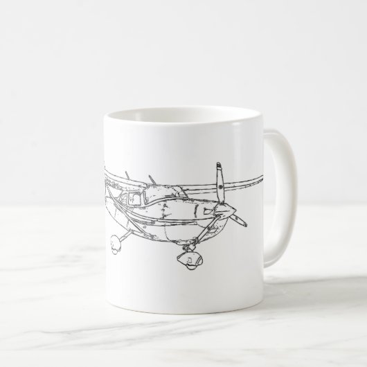 Captmoonbeam Cessna 82 Skylane Kaffeetasse (VorderseiteRechts)