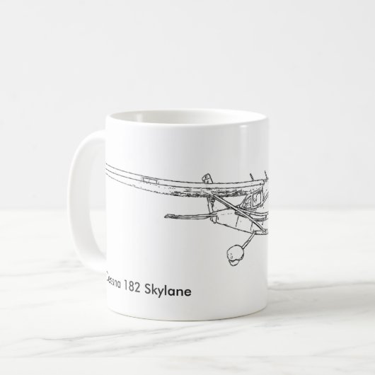 Captmoonbeam Cessna 82 Skylane Kaffeetasse (Vorderseite Links)