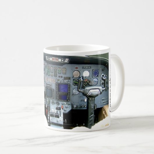 CAPTMOONBEAM Cessna Instrumentenbrett Zitat-II Kaffeetasse (VorderseiteRechts)