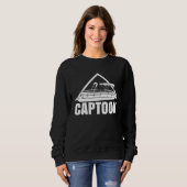 Captoon  Boating Pontoon Tritoon Captain Pontoon B Sweatshirt (Vorne ganz)