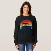 Captoon Pontoon Kapitän Boot Vater Vater D Sweatshirt (Vorne ganz)