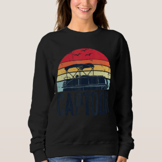 Captoon Pontoon Kapitän Boot Vater Vater D Sweatshirt