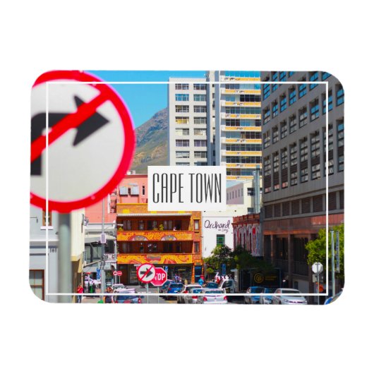 CapTown Cityscape Street Südafrika Magnet (Horizontal)