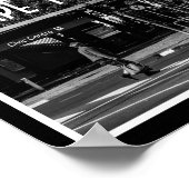 Captown Monochrome Cityscape Street Lifestyle Poster (Ecke)