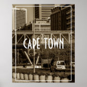 Captown Monochrome Cityscape Street Lifestyle Poster (Vorne)