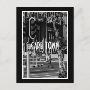 Captown Monochrome Cityscape Street Lifestyle Postkarte