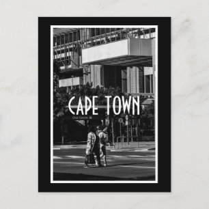 Captown Monochrome Cityscape Street Lifestyle Postkarte