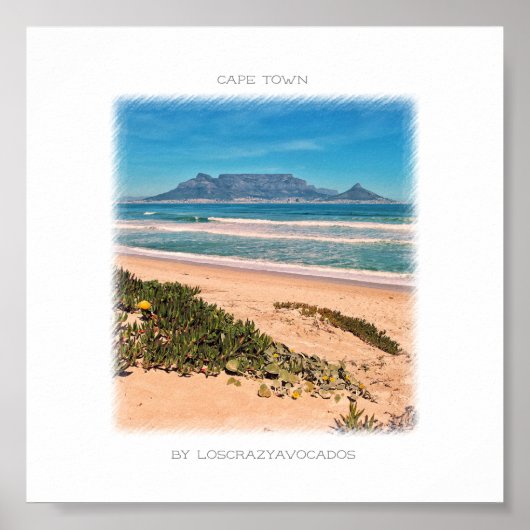 Captown Table Mountain Beach Poster (Vorne)