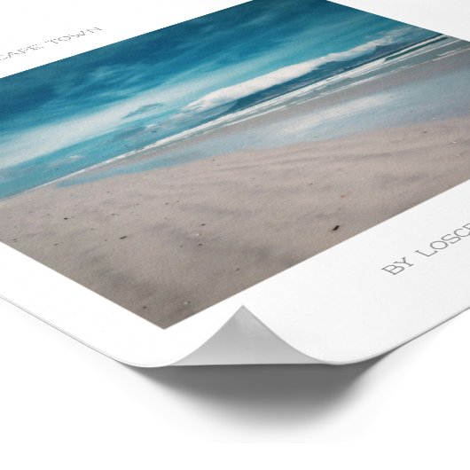 Captown Table Mountain Beach Poster (Ecke)