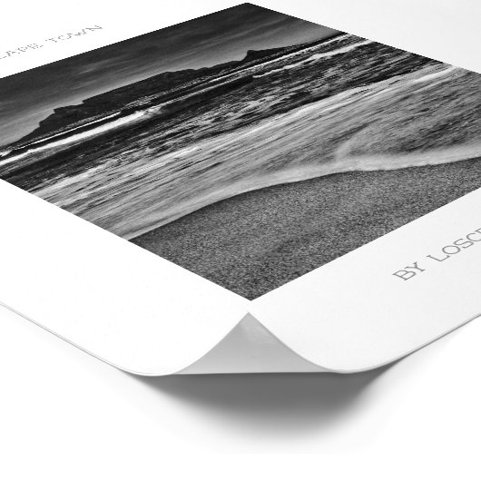 Captown Table Mountain Beach Poster (Ecke)