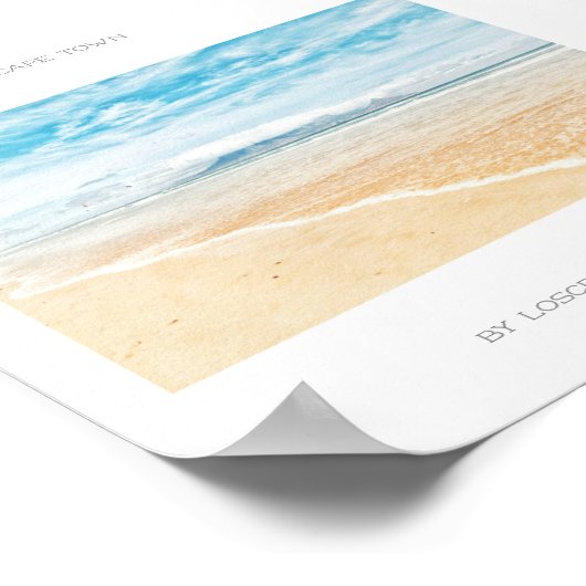 Captown Table Mountain Beach Poster (Ecke)