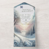 Capture Art Winter Scene & Snow and Ice Crystals All In One Einladung (Innen Boden)