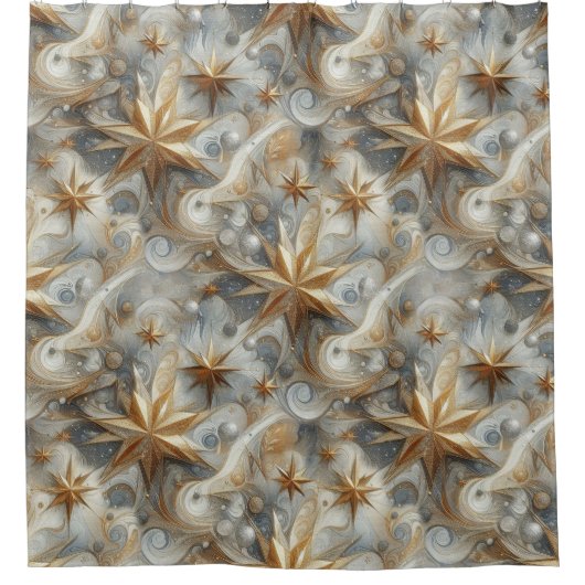 Capture Art Winter Scene & Snow and Ice Crystals Duschvorhang (Vorderseite)