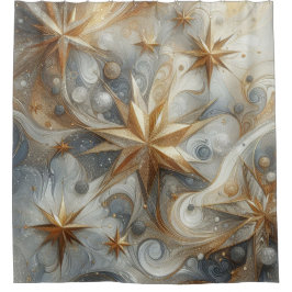 Capture Art Winter Scene & Snow and Ice Crystals Duschvorhang