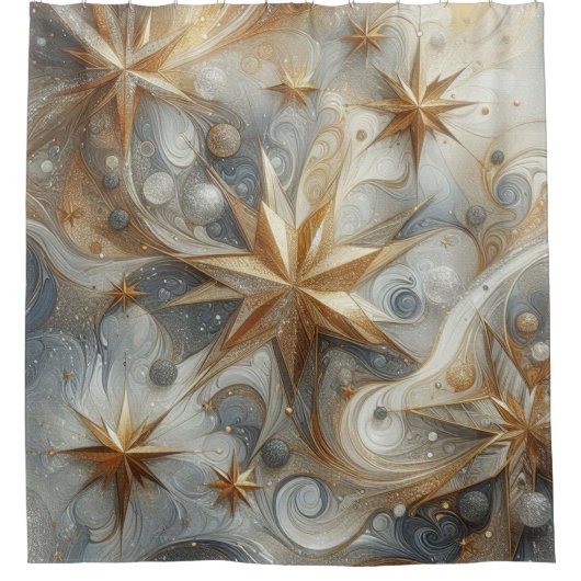 Capture Art Winter Scene & Snow and Ice Crystals Duschvorhang (Vorderseite)