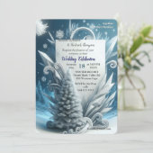 Capture Art Winter Scene & Snow and Ice Crystals Einladung (Stehend Vorderseite)
