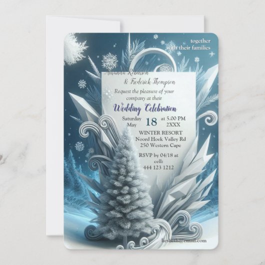 Capture Art Winter Scene & Snow and Ice Crystals Einladung (Vorderseite)