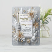 Capture Art Winter Scene & Snow and Ice Crystals Einladung (Stehend Vorderseite)