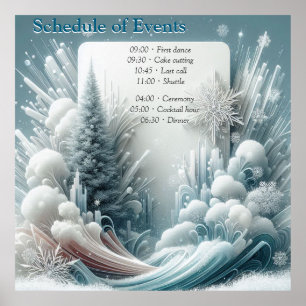Capture Art Winter Scene & Snow and Ice Crystals Poster