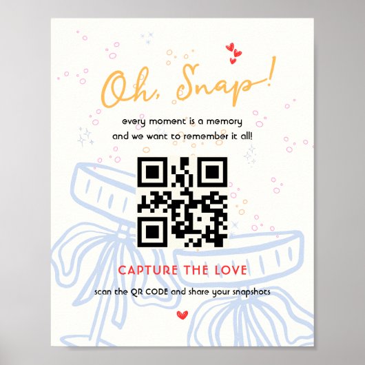 Capture des Coquette-Liebe-QR-Code-Polterabends Poster (Vorne)