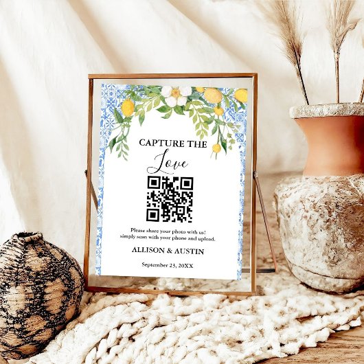Capture Liebe QR Code Blaue Ziegeleien und Lemon H Poster