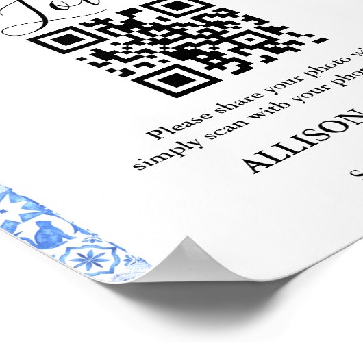 Capture Liebe QR Code Blaue Ziegeleien und Lemon H Poster (Ecke)