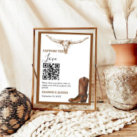 Capture Liebe QR Code Western Cowboy Stiefel Hochz