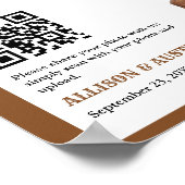 Capture Liebe QR Code Western Cowboy Stiefel Hochz Poster (Ecke)