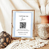 Capture Liebe QR CodeDusty Blue Hochzeit Poster