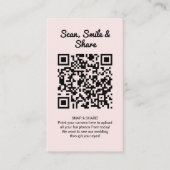 Capture Love QR-Code Hochzeitsfoto-Sharing Visitenkarte (Vorderseite)