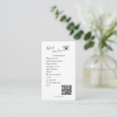 Capture Love QR-Code Hochzeitsgast-Foto-Sharing Begleitkarte (Stehend Vorderseite)
