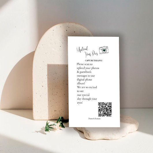 Capture Love QR code Wedding Guest Photo Sharing Begleitkarte