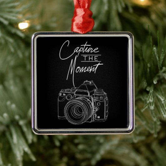 Capture Moment Kamera Fotograf. Ornament Aus Metall (Baum)