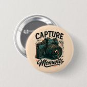 Capture Moments Kamera Kunst Knopf Button (Vorne & Hinten)