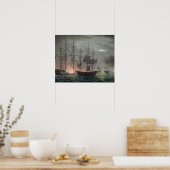 Capture of La Desiree, 7. Juli 1800, aus 'The Na Poster (Küche)