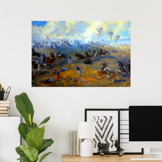 Capture of Ricketts' Battery Sidney E. King 1864 Poster (Heimbüro)