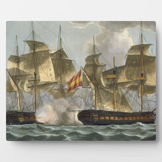 Capture of the Mahonesa, 13. Oktober 1796, Grav Fotoplatte (Vorderseite)