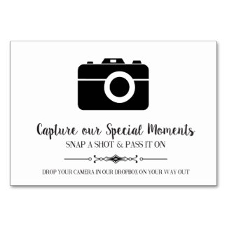 Capture our Moments Placecards Tischnummer