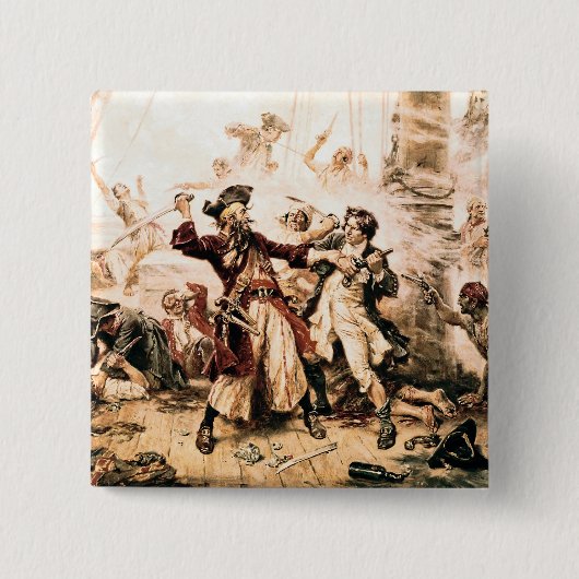 Capture, Pirate Blackbeard, Königin Anne's Rache Button (Vorderseite)