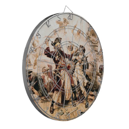 Capture, Pirate Blackbeard, Königin Anne's Rache Dartscheibe (Vorderseite Links)