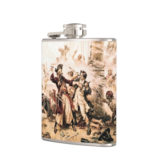 Capture, Pirate Blackbeard, Königin Anne's Rache Flachmann (Links)